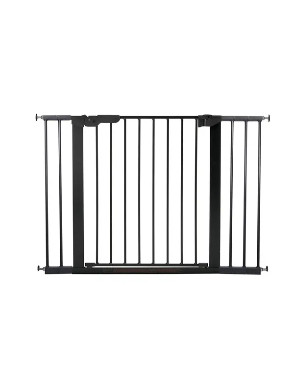 BabyDan Premier sikkerhetsgrind med 5 forlengere, svart, 105,5-112,8 cm