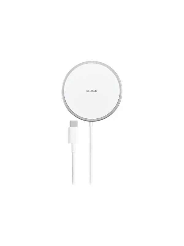 Deltaco magnetic wireless charger 15 W USB-C wh