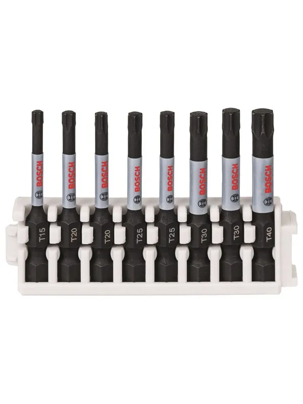 Bosch Impact Control-skrutrekkerbits, pakke med 8 deler, 1xT15, 2xT20, 2xT25, 2xT30, 1xT40