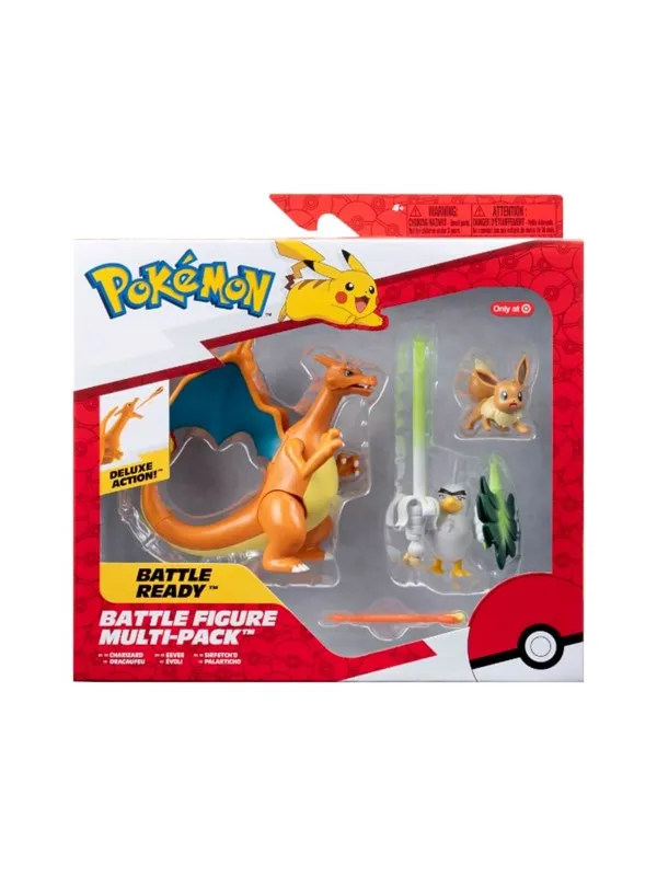Pokemon Battle Figure Multi-Pack with Charizard Eevee and Sirfetch'd