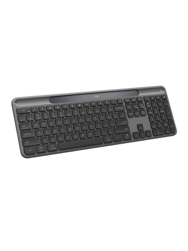 Logitech K980 Signature Slim Solar+ Wireless - Tastatur - Dansk/norsk/svensk/finsk - Grå