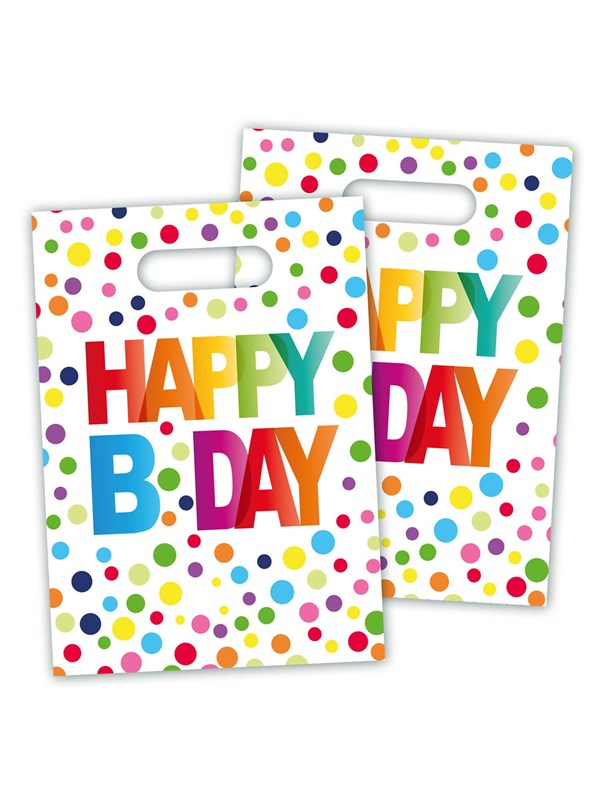 Folat BV Happy Birthday Confetti dispensing bags 8 pcs.