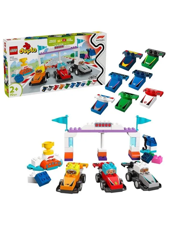 LEGO DUPLO 10445 F1® Team med racerbiler og sjåfører