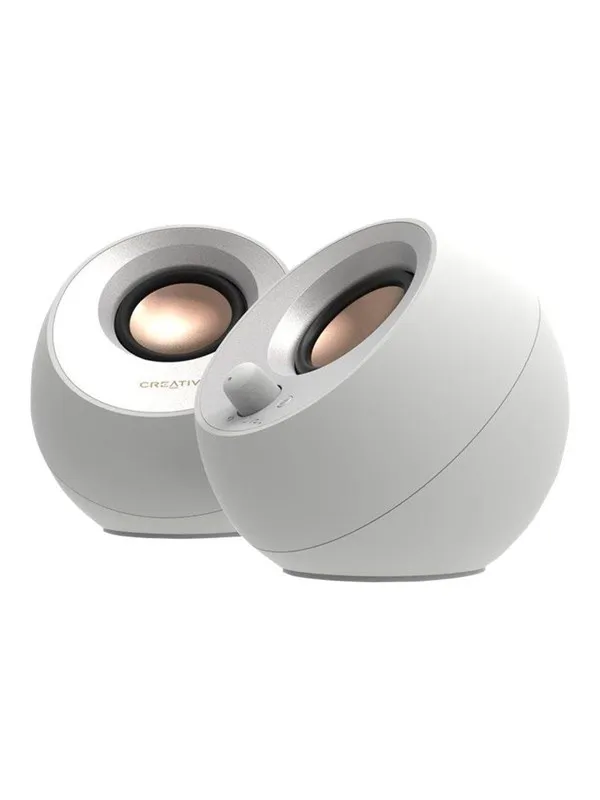 Creative Pebble V3 - Bluetooth, hvit - 2.0 kanaler - Hvit