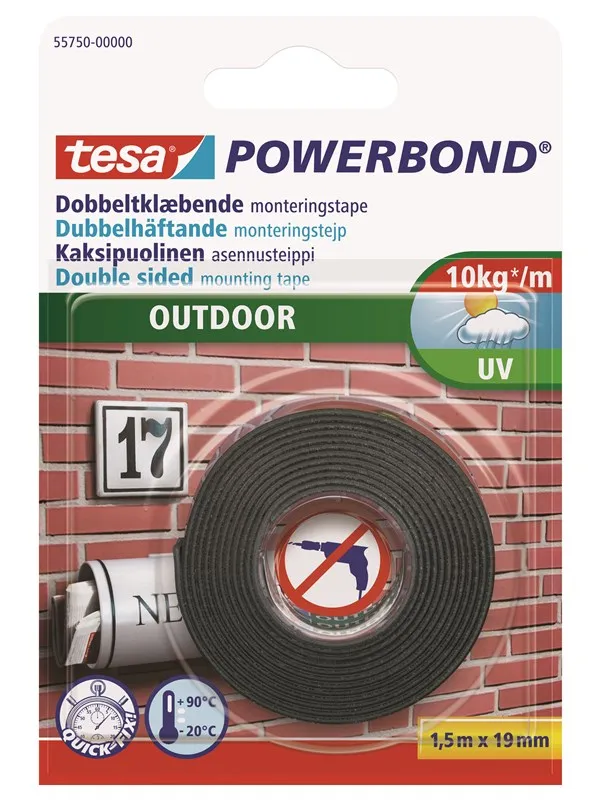 tesa Powerbond Mounting Tape Outdoor 1.5m x 19mm