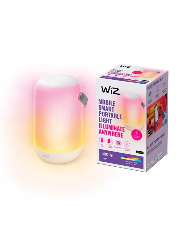 WiZ Mobile Smart Bærbart Lys, Justerbar Hvit og Farget