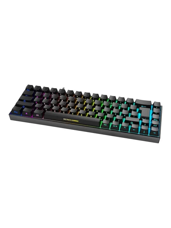 Deltaco GAMING DK440R Wireless Keyboard (DE) - Gamingtastatur - Tysk - Svart