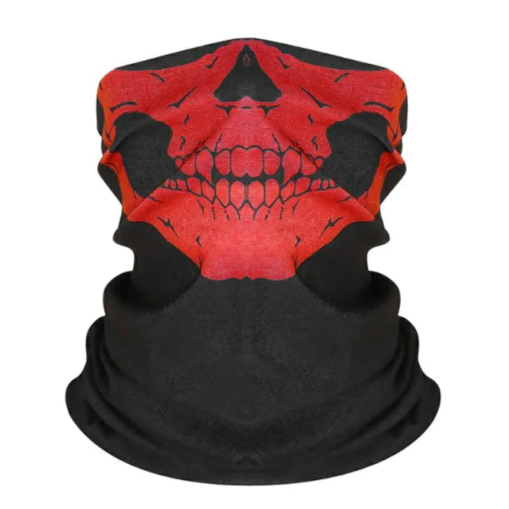 Hodeskallemaske - Rød - Paintball - Skjerf - Bandana - Halstørkle