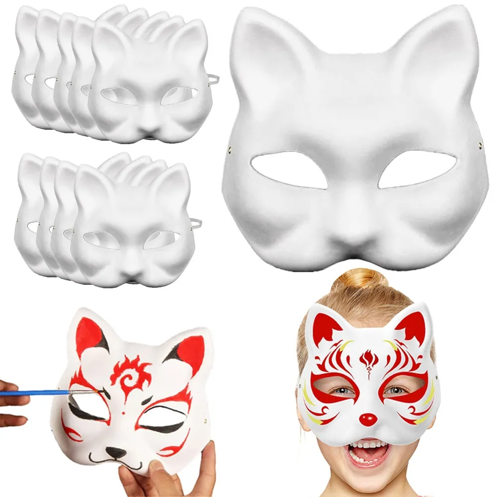 DIY Kattemaske / Therian Maske - 10 stk