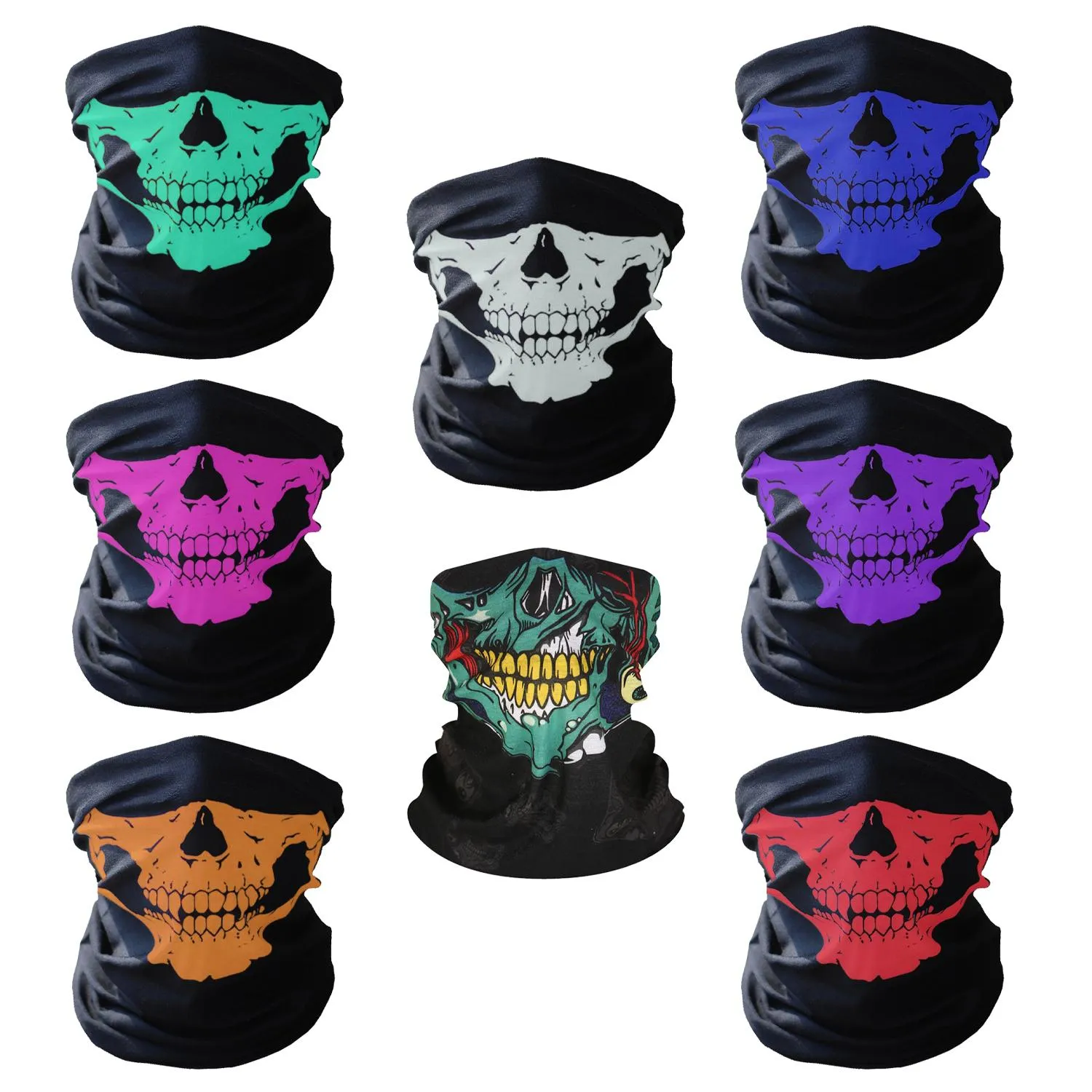 Skjelettmaske / Sjal / Skjerf | Halloween - Skeleton Mask