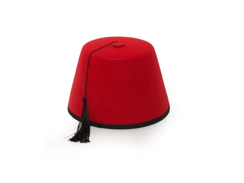 Rød Fez hat