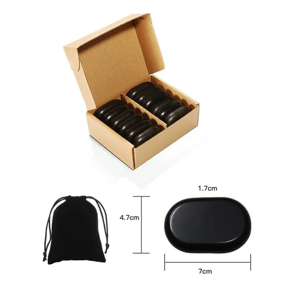 Massasjestener Hot Stone - 12-Pk Small