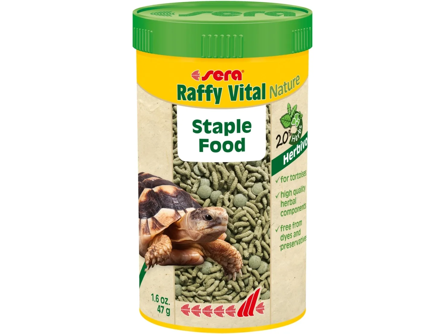 sera Raffy Vital Nature, Planteetende reptil, Skilpadde, Universell, 250 ml, 47 g