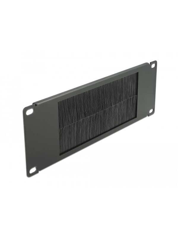 DeLOCK Cable Management Brush Strip 10" 2U Black