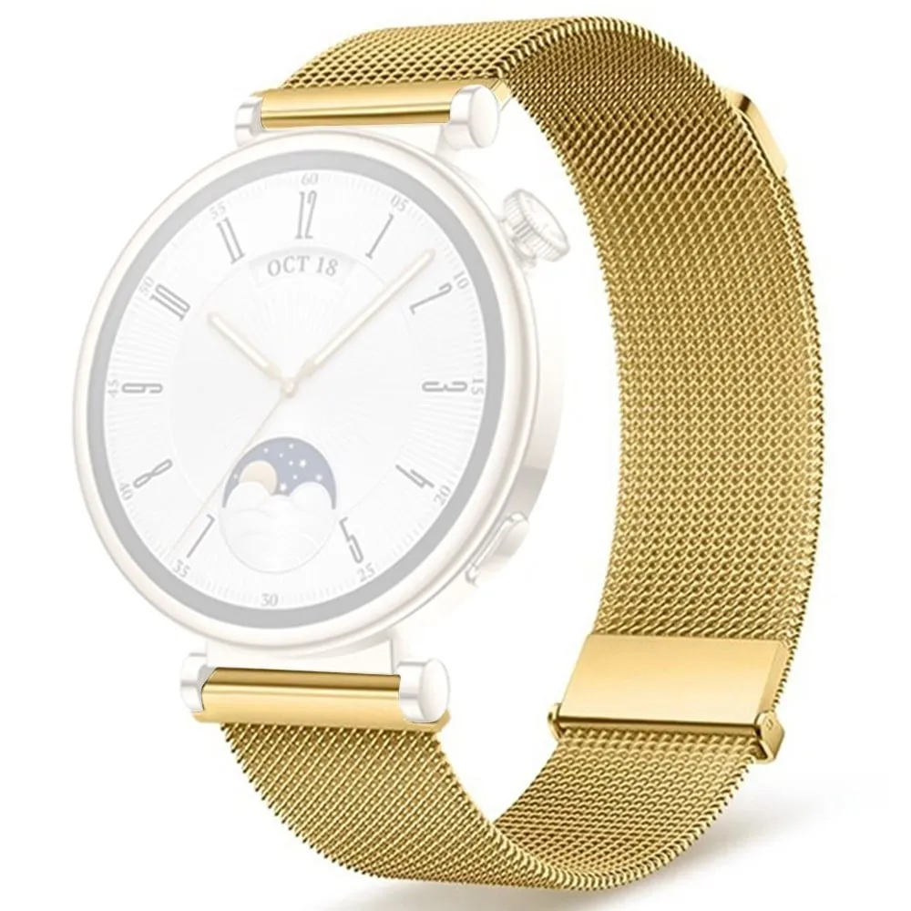 Huawei Watch GT 4 41 mm Garmin / Garmin Venu 3S 18 mm klokkerem i rustfritt stål med magnetisk rem - Gull