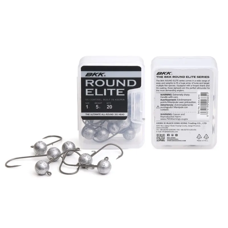 BKK Round Elite Jig Head 5g - 4/0# 20-pakning