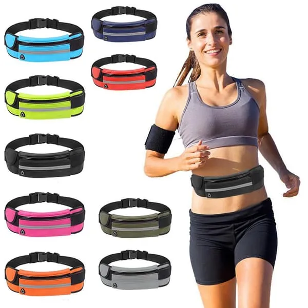 Treningsbag / Midjepose / Sportsbelte Svart - 9 Farger