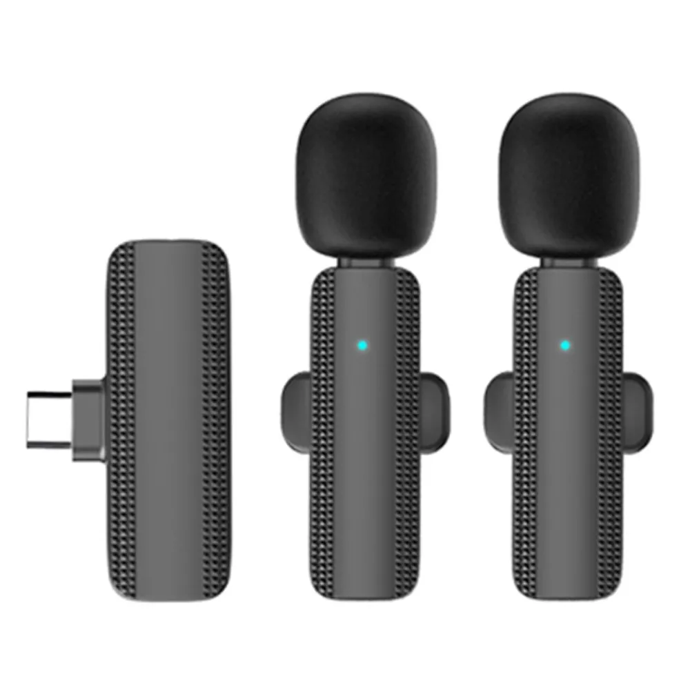 Lavalier trådløs lapelmikrofon og mottaker for USB - C 2 +1