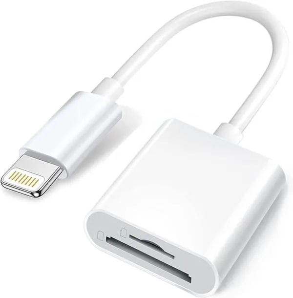 Lightning til SD/TF Kortleser - 2-i-1 Minnekortadapter til iPhone/iPad