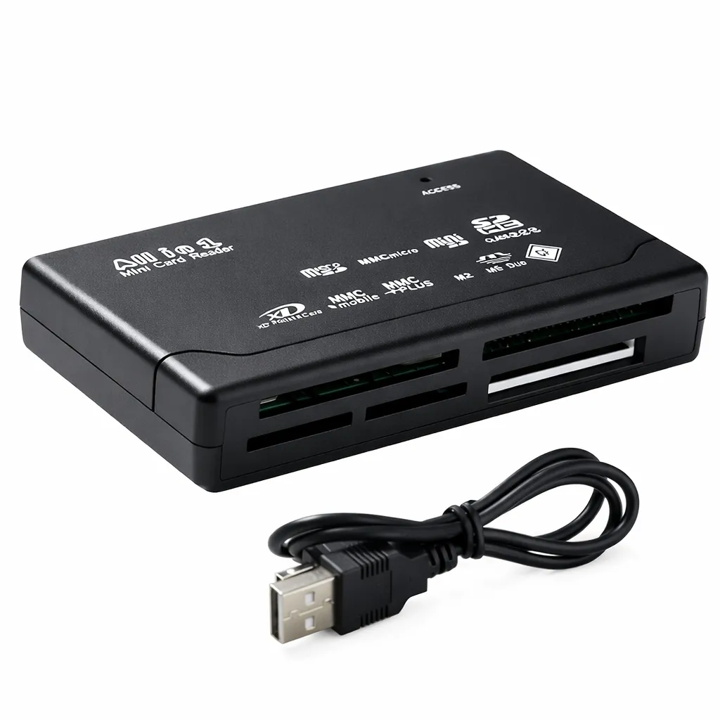 Multikortleser USB 2.0 - Støtte for 150 Minnekort