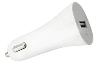 Billader med USB-kontakt, 1A, hvit