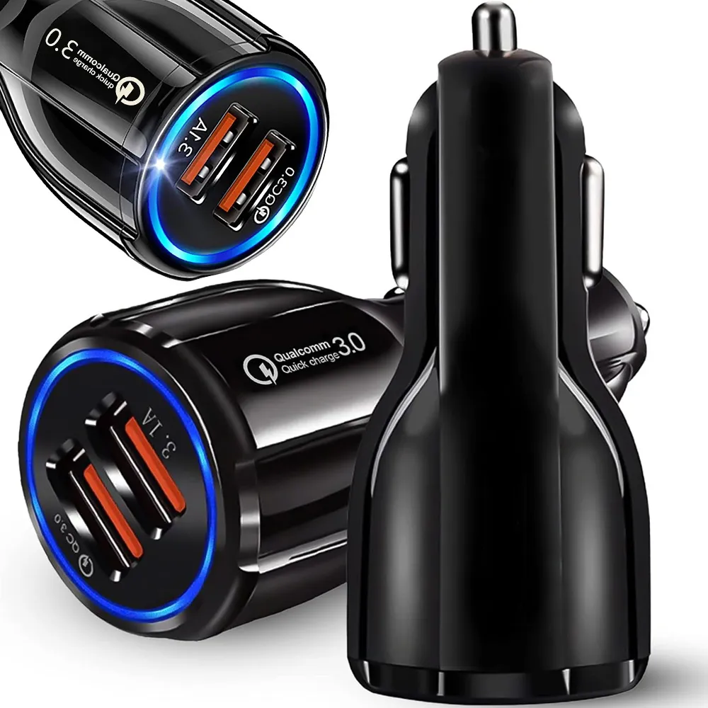 Billader QC 3.0 - Lader for bilen - iPhone/Samsung