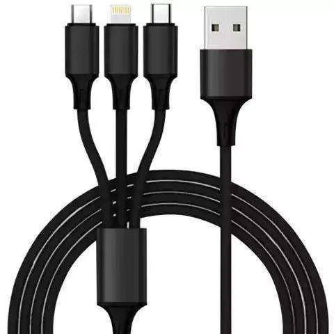 3-i-1 Micro USB / Lightning / USB Type-C USB-kabel