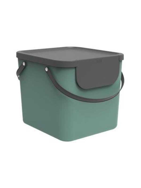 rotho Albula - recycling bin - 40 L - plastic - mistletoe green