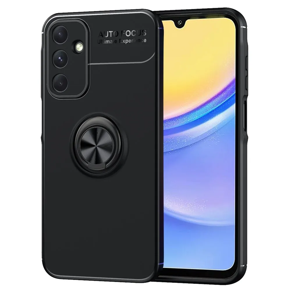 Samsung Galaxy A15 TPU Deksel Med Fingerring - Svart