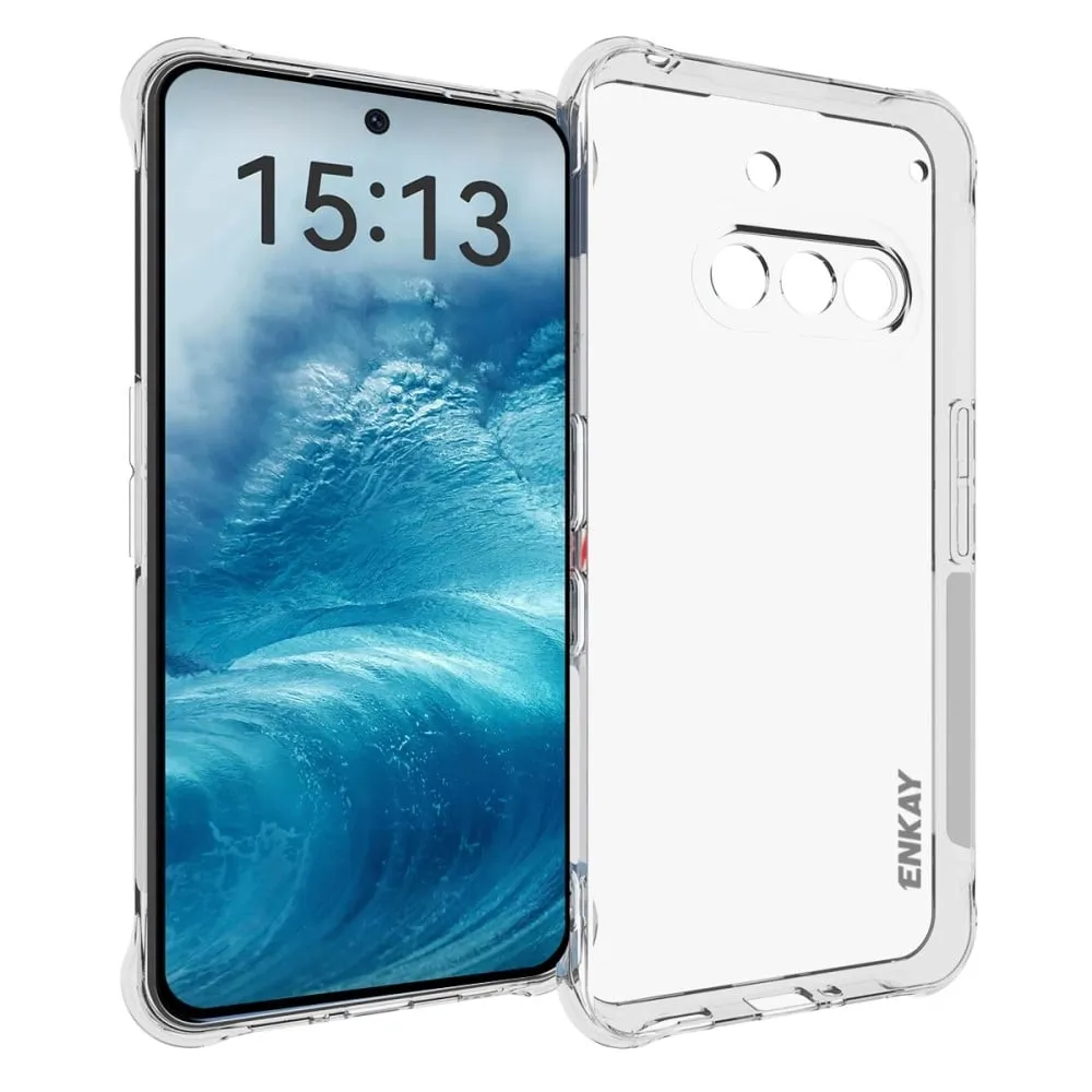 Nothing Phone (3a) Clear Phone Case ENKAY HAT PRINCE Støtsikkert, sklisikkert og fleksibelt deksel - Gjennomsiktig