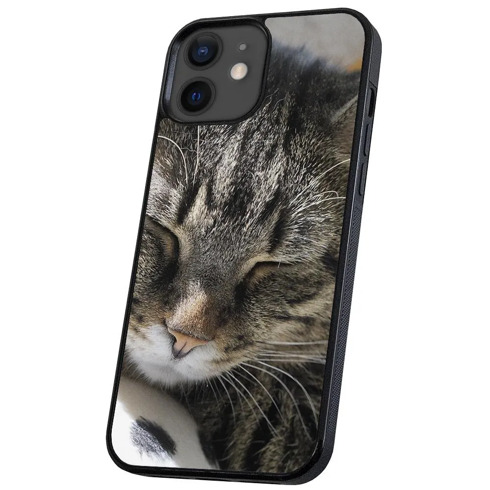iPhone 12 Mini - Deksel/Mobildeksel Sovende Katt