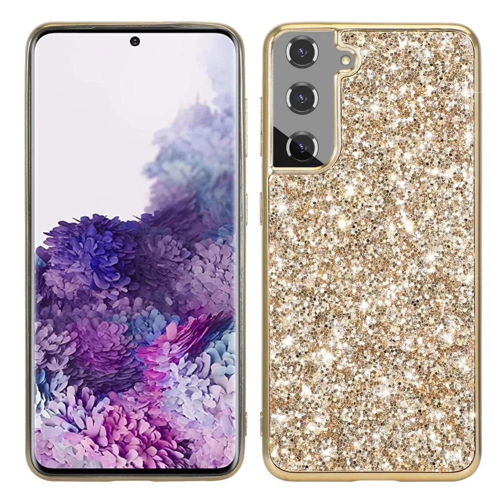 Glitter Samsung Galaxy S24 deksel - Gull