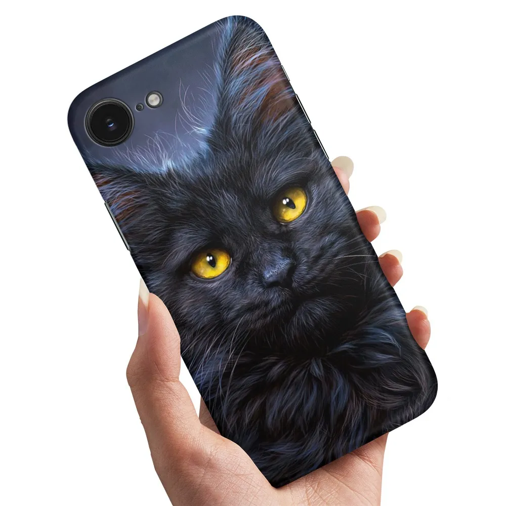 Deksel / Mobildeksel til iPhone 16e / 17e - Svart Katt