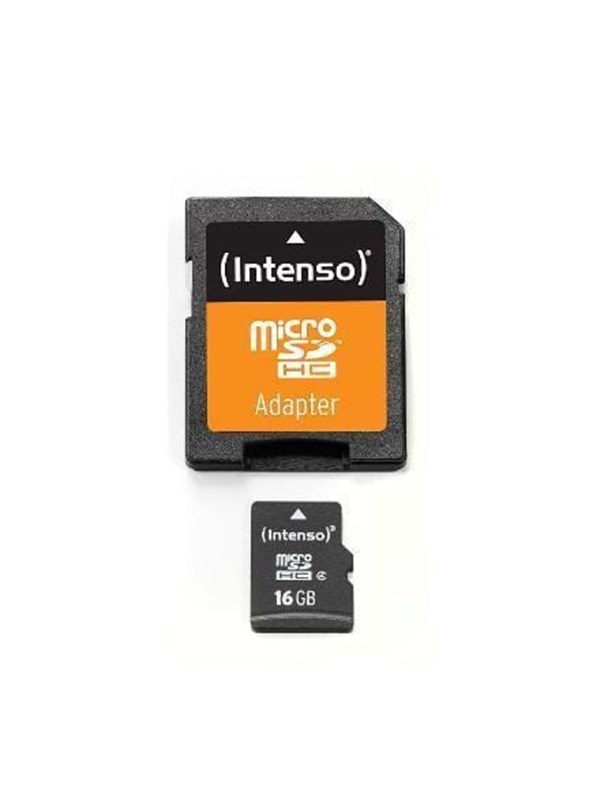 Intenso Micro SD Card w/ Adapter - 16GB