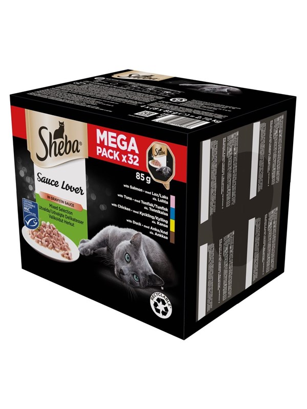 Sheba Wet cat food - Duck, Chicken, Salmon, Tuna - 32x85g