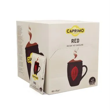 Kakao Caprimo Rød 25g/pose - med 100 stk. - i praktisk eske