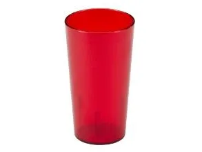Glas 485 ml Ø8xH14.6 cm SAN med udvendigt mønster Ruby rød,stk