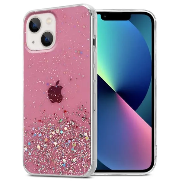 Deksel til iPhone 13 med glitrende glitter