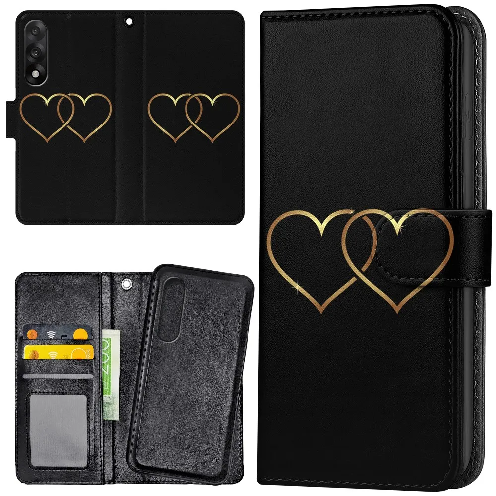 OnePlus Nord 5 - Lommebok Deksel Double Hearts