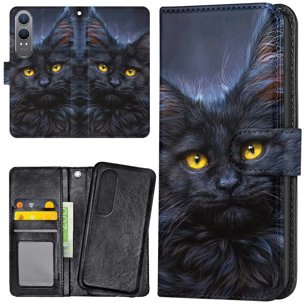 OnePlus Nord CE4 Lite 5G - Lommebok Deksel Svart Katt