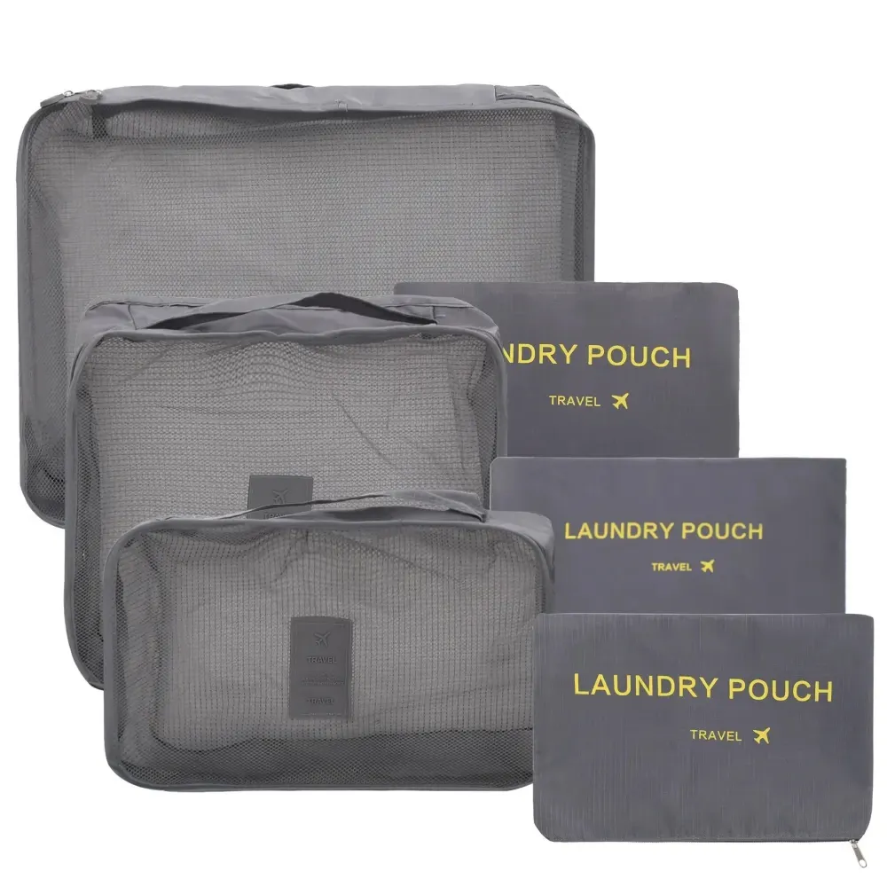 Organizer til Koffert - 6-deler - Vesker for Reise - Grey