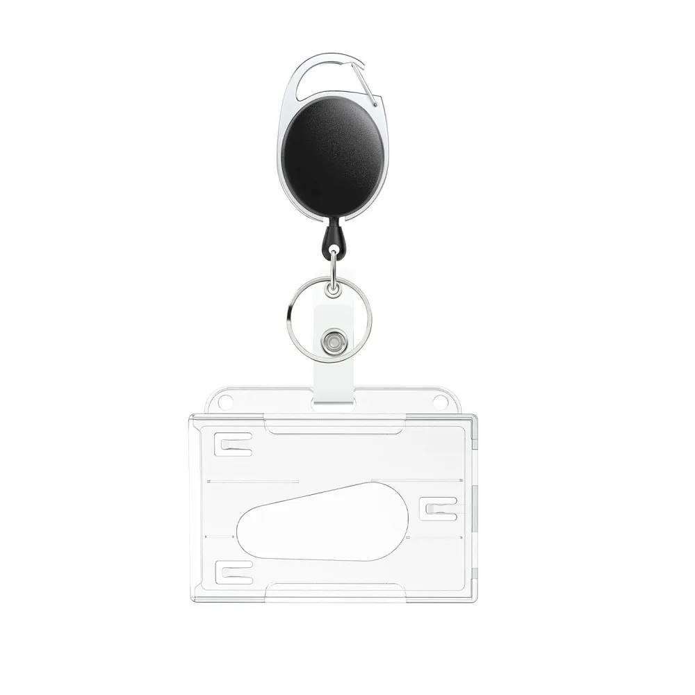 Kortholder PS-holder med dobbel ID-kortholder og teleskopspenne Horisontal