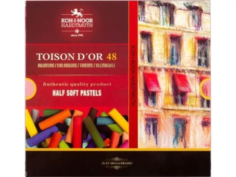 Koh I Noor pastell myke fargekritt 8546 Toison D'or 48 farger