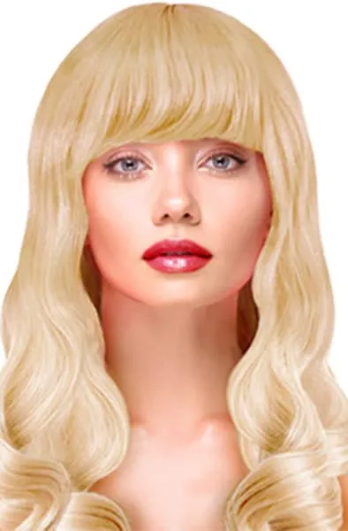 Party Wig Long Wavy Blonde Hair Parukk