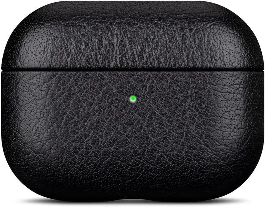 Læder taske til Apple Airpods Pro 2 - sort