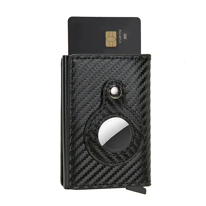 Lommebok med Airtag holder Carbon RFID Kortholder 5 kort