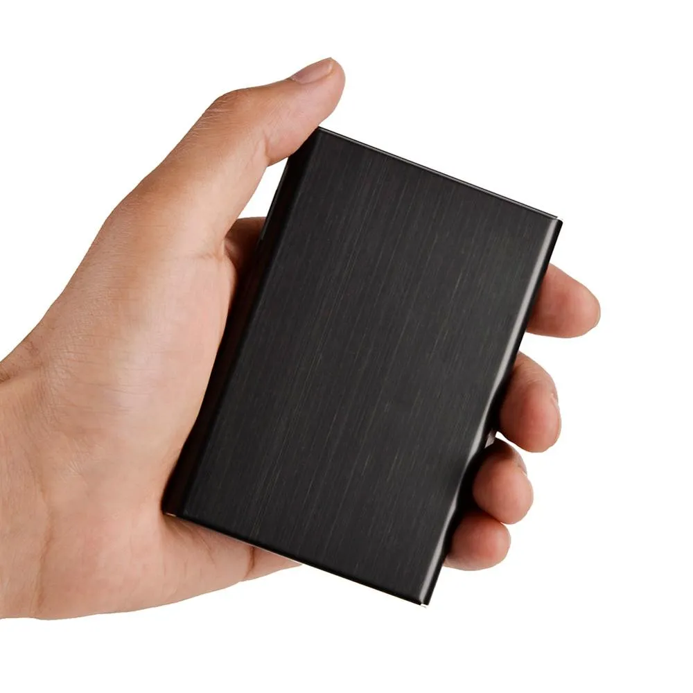 Stilren Eksklusiv stål Kortholder / Lommebok - RFID Sikker