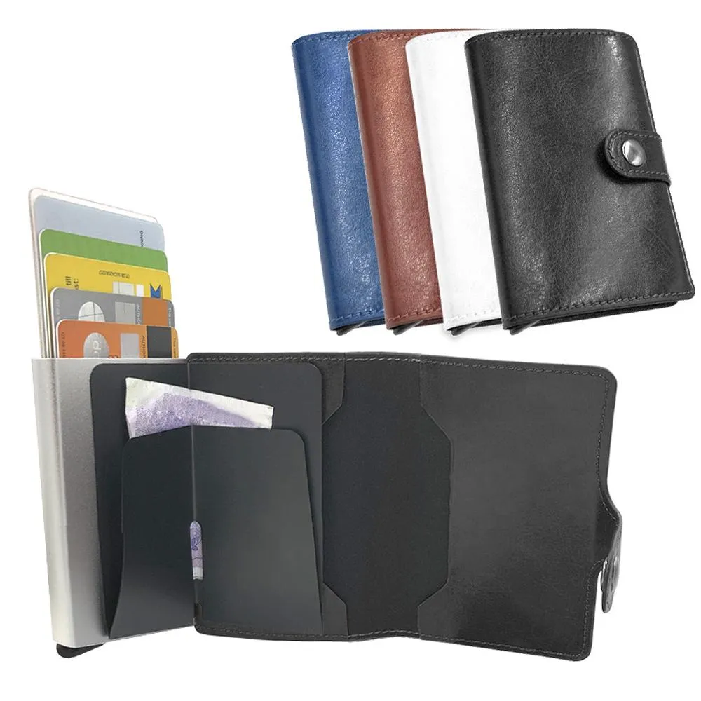 Kortholder Pop-Up / Lommebok 10 kort - RFID-beskyttelse - DarkBlue