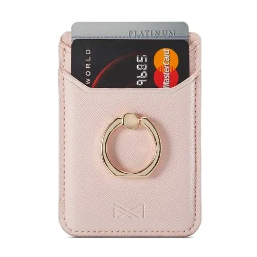 MUXMA Kortholder Ringstativ RFID Blokkerende Kredittkort - Rosa