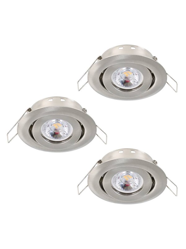 EGLO SALICETO MINI-PUCK INNEBYGD. KIP Ø77 3X350LM 3000K FUKTIG. BS